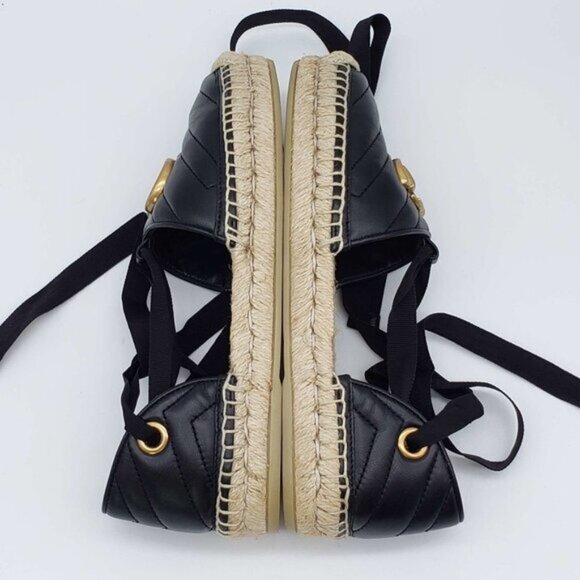 Gucci Sandals GG Marmont Espadrille Shoes Brand New - Picture 8 of 13